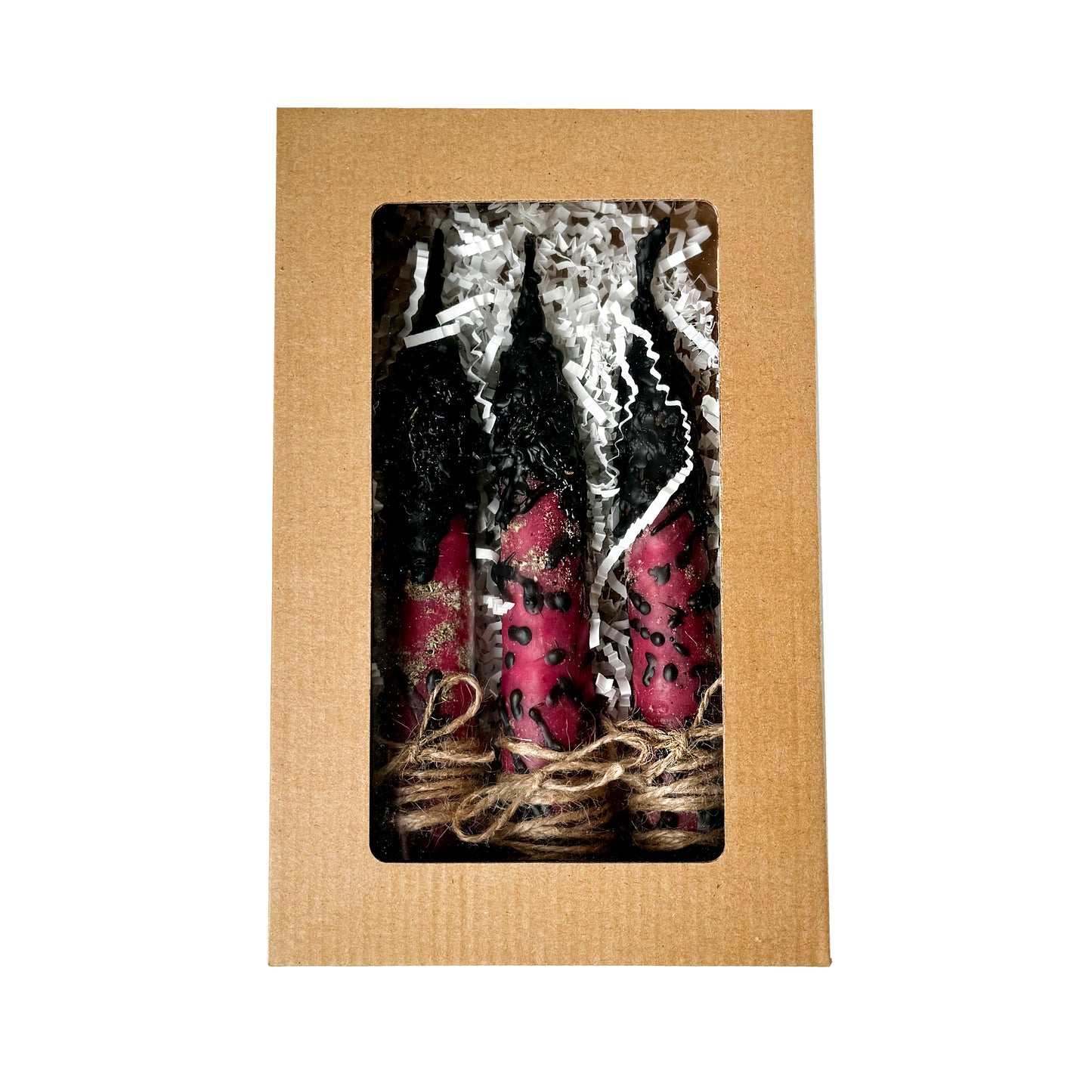 Hand-Dipped Ritual Intention Candles with Sacred Herbs - Natural Wax & Mystical Energy