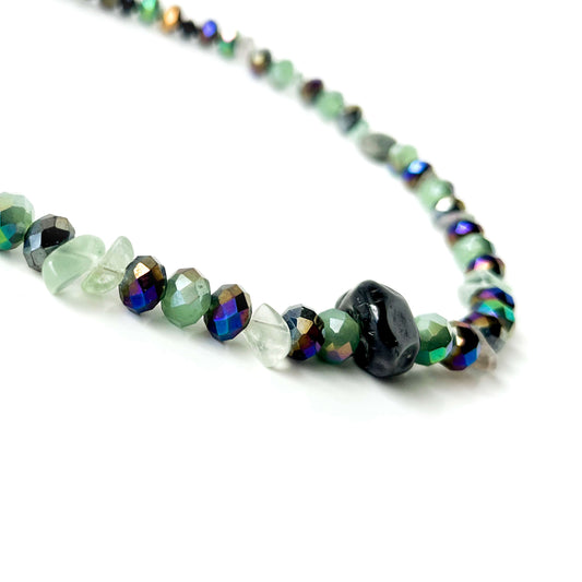 Necklace Agate mix & Aventurine