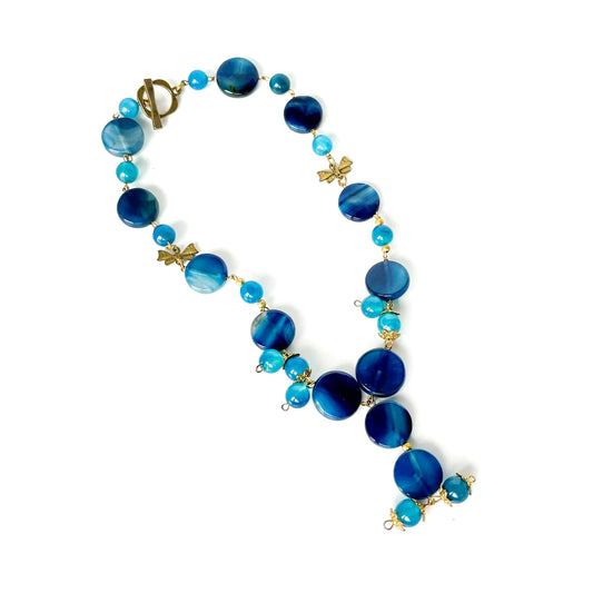 Necklace & bracelet Set Agate Mix