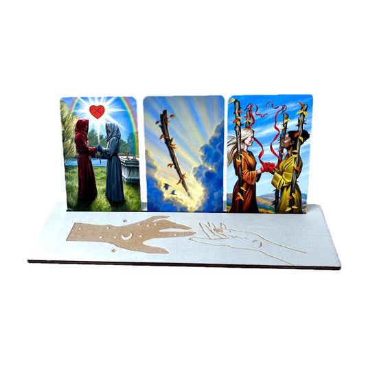 Tarot & Oracle Altar Card Display Stand from Wood Rectangle shape
