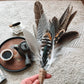 Shamanic Feather Fan with Selenite for Smudging, Ceremony, Cleansing, Rituals